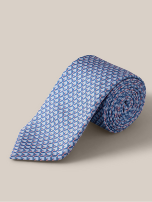 Eton Geometric Woven Silk Tie