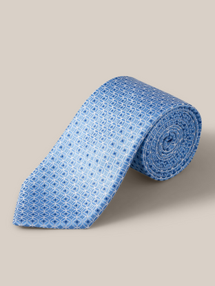 Eton Geometric Woven Silk Tie