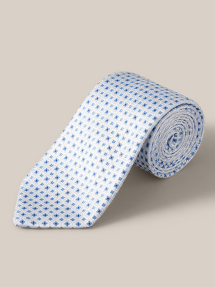 Eton Geometric Woven Silk Tie