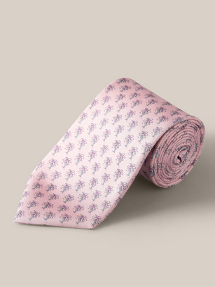 Eton Motif Print Silk Tie