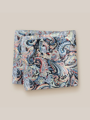 Eton Paisley Silk Pocket Square