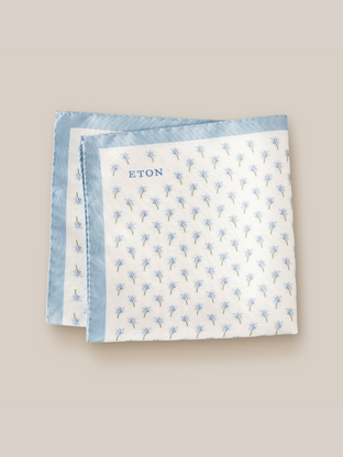 Eton Palm Tree Silk Pocket Square