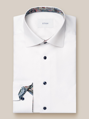 Eton Solid Signiture Twill Slim Fit Shirt