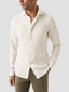 Eton Solid Twill Linen Slim Fit Shirt