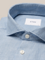 Eton Solid Twill Linen Slim Fit Shirt