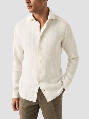 Eton Twill Linen Regular Fit Shirt