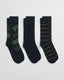 Gant 3-Pack Argyle & Striped Socks