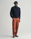 Gant Cotton Piqué Half-Zip Sweater-Knitwear-Gant-Navy-S-Diffney Menswear