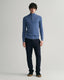 Gant Cotton Piqué Half-Zip Sweater-Knitwear-Gant-Navy-S-Diffney Menswear