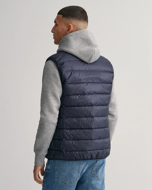 Gant Light Down Gilet-Jackets-Gant-Evening Blue-S-Diffney Menswear