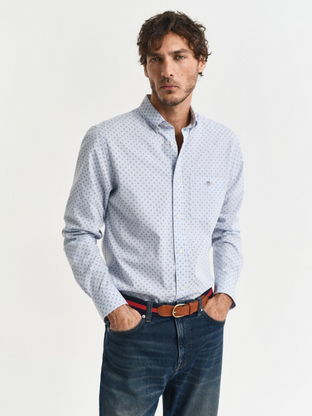 Gant Regular Fit Micro Print Shirt