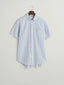 Gant Regular Fit Striped Cotton Linen Short Sleeve Shirt-Casual shirts-Gant-Blue-S-Diffney Menswear