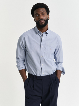 Gant Regular Fit Striped Dobby Dot Shirt