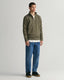 Gant Shield Half-Zip Sweatshirt-Knitwear-Gant-Orange-S-Diffney Menswear