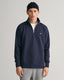 Gant Shield Half-Zip Sweatshirt-Knitwear-Gant-Navy-M-Diffney Menswear