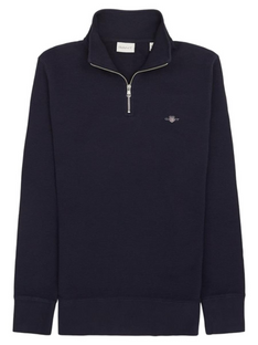Gant Texture Half-zip Cotton Sweatshirt