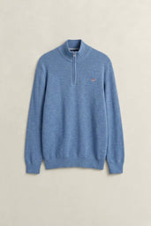 Gant Textured Cotton Half-Zip Sweater