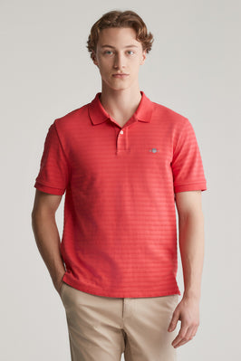 Gant Textured Striped Polo Shirt