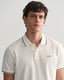 Gant Tipped Piqué Polo Shirt-Tops-Gant-White-S-Diffney Menswear