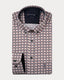 Giordano Dino Wine Stretch Satin Graphic Shirt