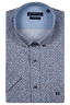 Giordano Short Sleeve Button Down Stretch Abstract Print Shirt