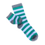 Green & White Stripe Bamboo Sock (seamless toe)