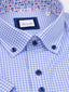 Marnelli Scott Gingham Checked Cotton Shirt-Casual shirts-Marnelli-Blue-S-Diffney Menswear