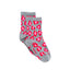 Pink & Red Leopard Bamboo Sock (seamless toe)