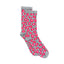 Pink & Red Leopard Bamboo Sock (seamless toe)