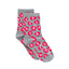 Pink & Red Leopard Bamboo Sock (seamless toe)