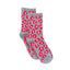 Pink & Red Leopard Bamboo Sock (seamless toe)