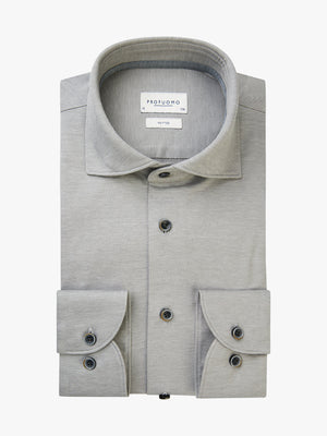 Profuomo Single Jersey Cotton Shirt-Casual shirts-Profuomo-Green-S-Diffney Menswear