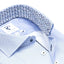 R2 Fine Print Cotton Shirt-Casual shirts-R2-Sky blue-38-Diffney Menswear