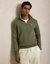 Ralph Lauren Double-Knit Quarter-Zip Pullover