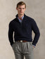 Ralph Lauren Mesh-Knit Cotton Quarter-Zip Sweater
