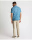 Remus Uomo Blue Tapered Short Sleeve Casual Shirt