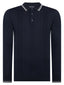 Remus Uomo Long Sleeve Polo Half Button Polo Shirt