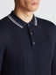 Remus Uomo Long Sleeve Polo Half Button Polo Shirt