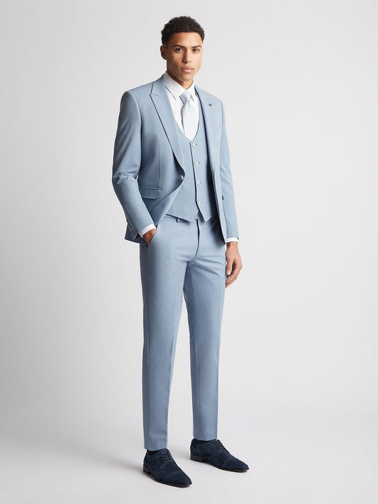 Remus Uomo Sky Blue Massa Suit Jacket-Blazers-Remus Uomo-Blue-36S-Diffney Menswear