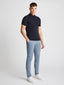 Slim Fit Knitted Cotton Short-Sleeve Polo-Tops-Remus Uomo-Navy-S-Diffney Menswear