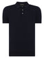 Slim Fit Knitted Cotton Short-Sleeve Polo-Tops-Remus Uomo-Navy-S-Diffney Menswear