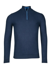 Rockbay Half-Zip Light Cotton Knit-Knitwear-Rockbay-Navy-S-Diffney Menswear