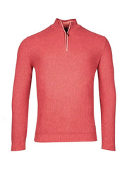 Rockbay Half-Zip Light Cotton Knit-Knitwear-Rockbay-Berry-S-Diffney Menswear