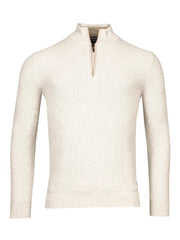 Rockbay Half-Zip Light Cotton Knit-Knitwear-Rockbay-Stone-S-Diffney Menswear
